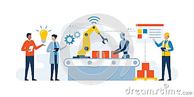 Smart industry production process Vector Illustration