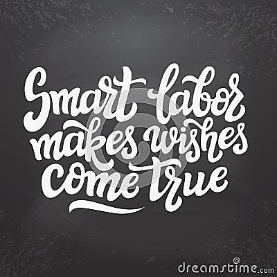 Smart labor makes wishes come true Vector Illustration