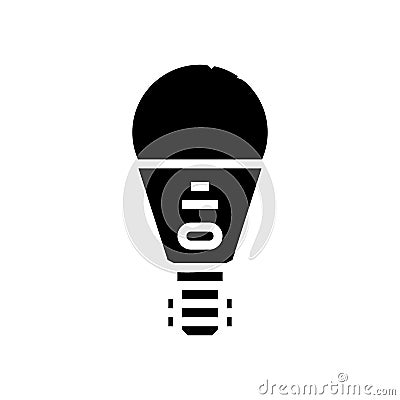 smart light bulb glyph icon vector illustration Vector Illustration