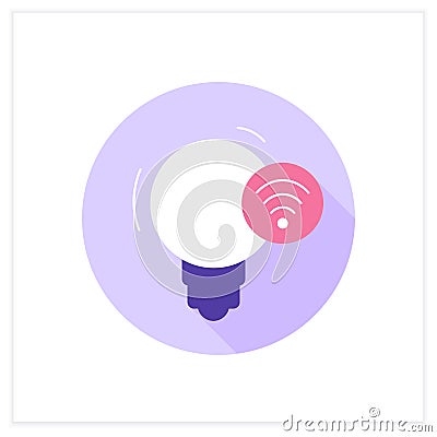 Smart lighting flat icon Vector Illustration
