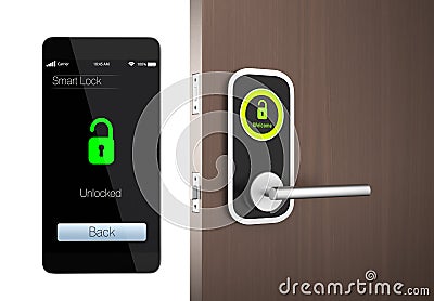 Smart lock concept with clipping path. original design Stock Photo