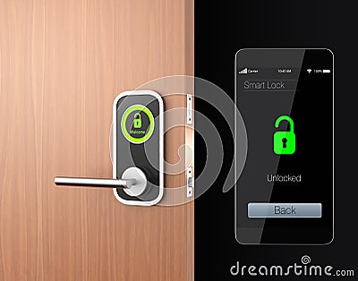 Smart lock concept with clipping path. original design Stock Photo