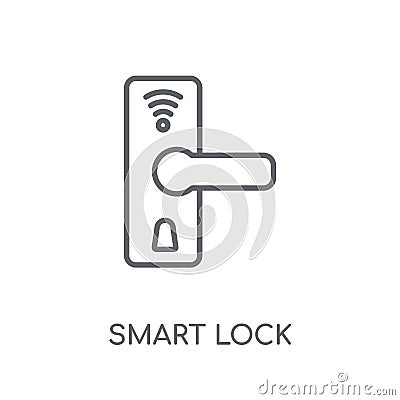Smart lock linear icon. Modern outline Smart lock logo concept o Vector Illustration