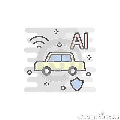 smart machine colored icon. Element of colored smart technology icon for mobile concept and web apps. Color smart machine icon can Stock Photo