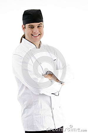 Smart male chef posing Stock Photo