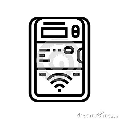 smart metering energy policy line icon vector illustration Vector Illustration