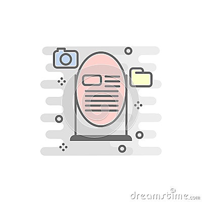 smart mirror colored icon. Element of colored smart technology icon for mobile concept and web apps. Color smart mirror icon can Stock Photo