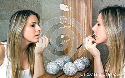 Smart mirror concept Stock Photo