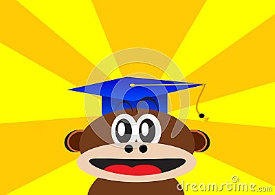 Smart monkey Vector Illustration
