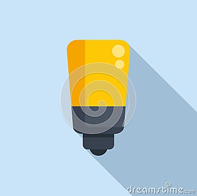 Smart online light icon flat vector. Radiant fixture Stock Photo