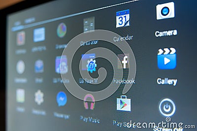 Smart phone apps Editorial Stock Photo