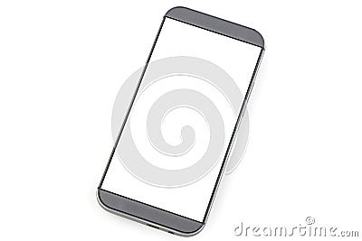 Smart phone with blank screen isolated on white Stock Photo