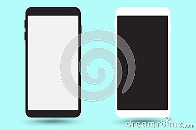 Smart Phone Blank Tamplate Vector Icon Vector Illustration