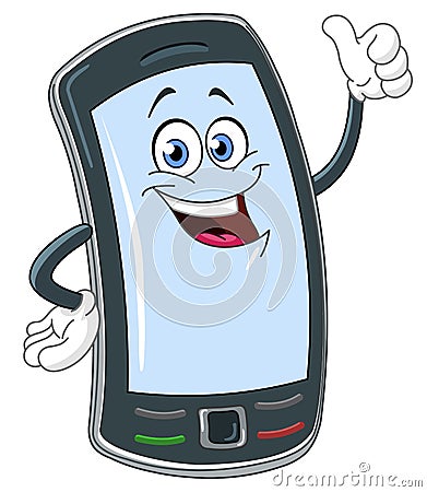 Smart phone cartoon Vector Illustration