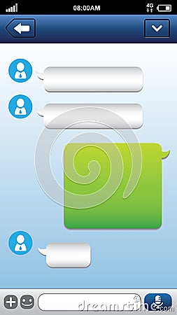 Smart phone chat bubbles Vector Illustration