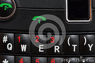 Smart Phone Keypad Qwerty Close Up Stock Photo