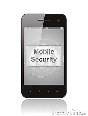 Smart Phone With Mobile Security Button Stock Photos - Image: 29874633