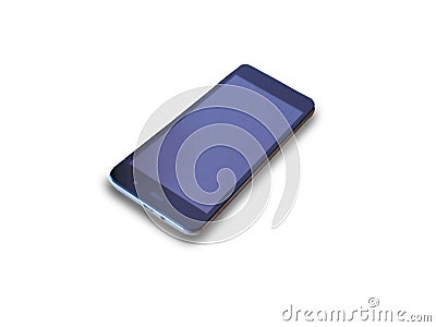 Smart phone on pure White background Stock Photo