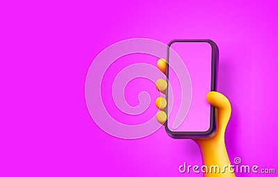 Smart phone screen, online message application. color background. Vector Vector Illustration