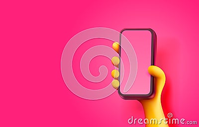 Smart phone screen, online message application. color background. Vector Vector Illustration