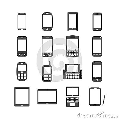 Smart phone and tablet icon set, vector eps10 Vector Illustration