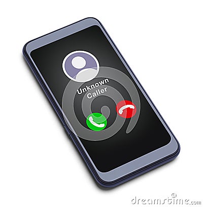 Smart Phone Unknown Caller Stock Photo