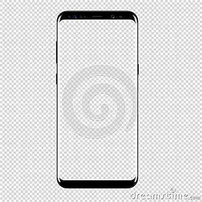 Smart phone vector drawing transparent background Vector Illustration