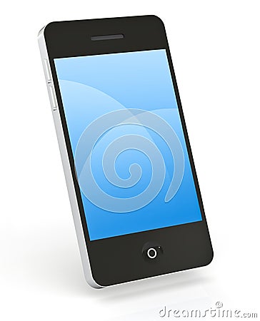 Smart Phone on White Stock Photo