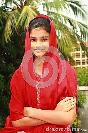 Smart Punjabi teenage girl Stock Photo