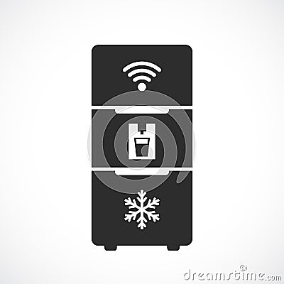 Smart refrigerator vector icon Vector Illustration