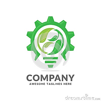 Smart renewable energy idea logo Vector Illustration