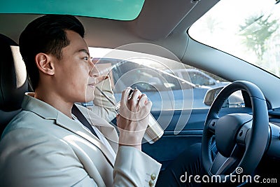 Smart Self Driving Car Concept Stock Photo