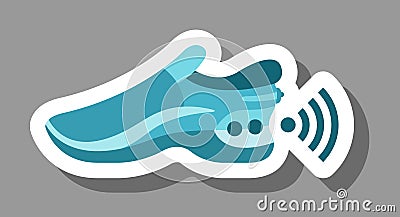 Smart shoes icon that symbolizes wearable technology Vector Illustration