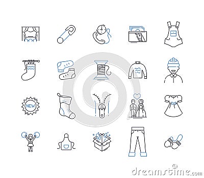 Smart showroom line icons collection. Innovation, Interactivity, Futuristic, Technology, Smart, Experience Vector Illustration