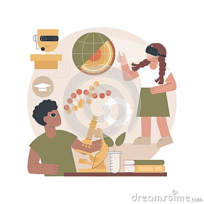 Smart spaces abstract concept vector illustration. Vector Illustration