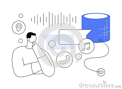 Smart speaker abstract concept vector illustration. Vector Illustration