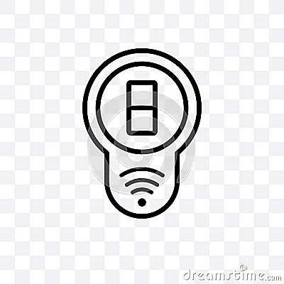 smart Switch vector linear icon isolated on transparent background, smart Switch transparency concept can be used for web and mobi Vector Illustration
