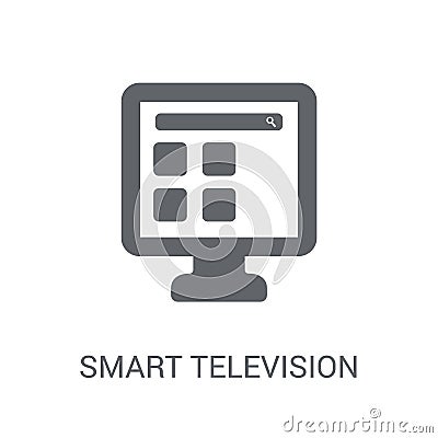 smart Television icon. Trendy smart Television logo concept on w Vector Illustration