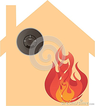 Smart Thermostat and Heating Vector Illustration