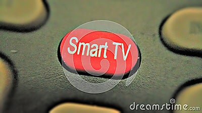 Smart TV button Stock Photo