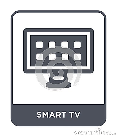 smart tv icon in trendy design style. smart tv icon isolated on white background. smart tv vector icon simple and modern flat Vector Illustration