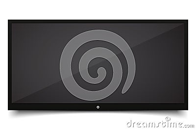 Smart TV Mock-up, Vector TV Screen, LED TV hanging on the wall. Vector illustration EPS10 Cartoon Illustration