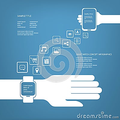 Smart watch concept Vector Illustration