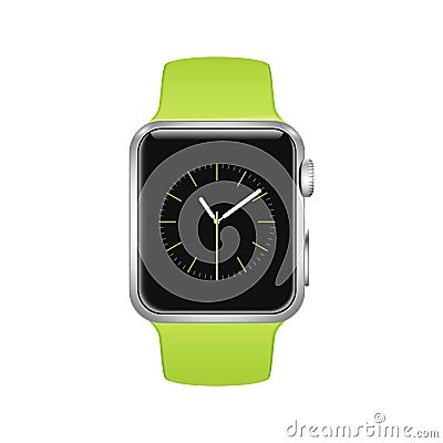 Smart Watch Concept Realistic Illustration. Stock Photo