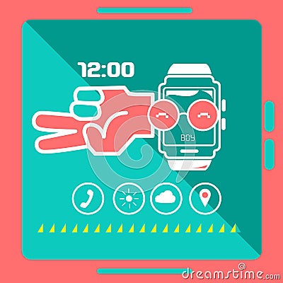 Smart watch concept Vector Illustration