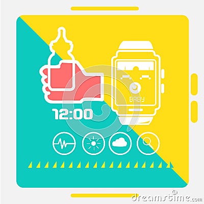 Smart watch concept Vector Illustration