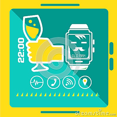 Smart watch concept Vector Illustration