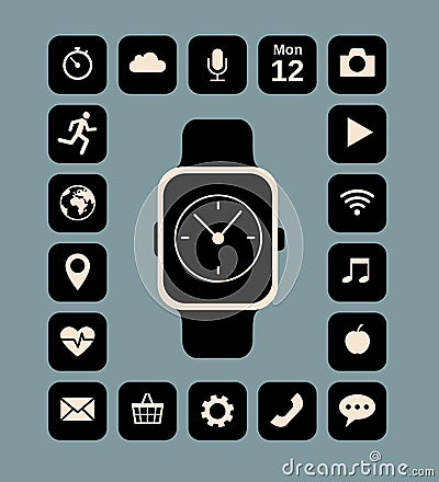 Smart watch Vector Illustration