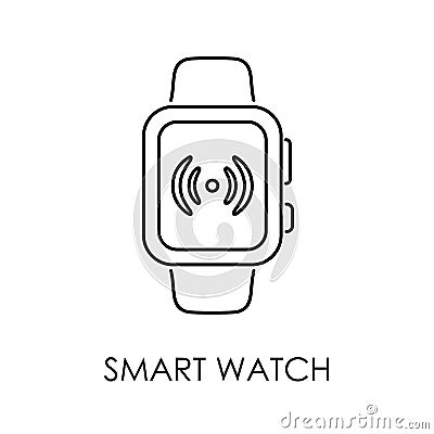 Smart watch icon symbol flat style vector illustration Vector Illustration