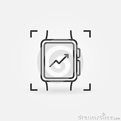 Smart watch outline icon. Vector smartwatch symbol Vector Illustration